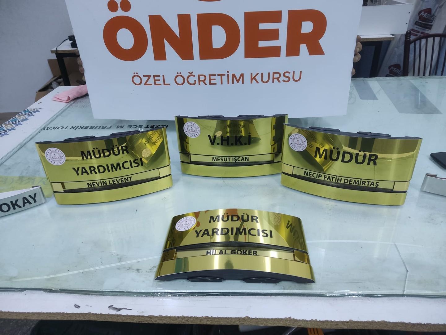 Konya’da Dağhan Tabela Reklam tarafından hazırlanan isimlikler uygulaması